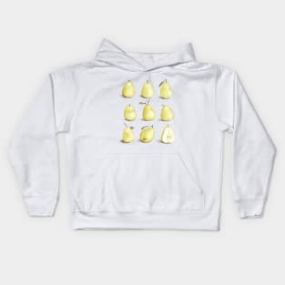 autumn fruits, yellow pears Kids Hoodie